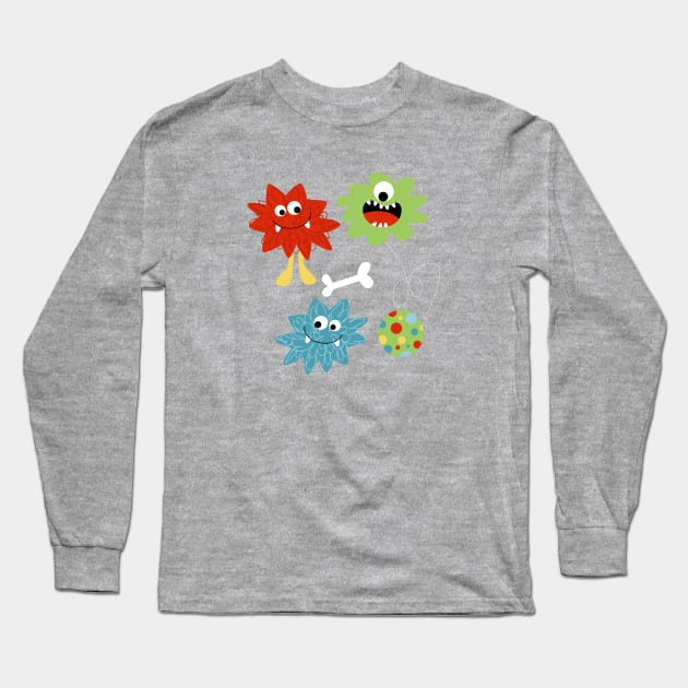 Furry monsters Long Sleeve T-Shirt by JoanaJuheLaju1